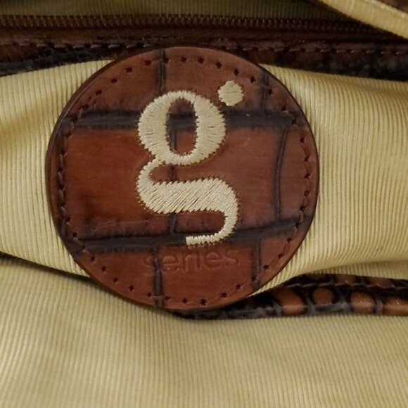 Cole Haan G Series Leather Reptile Embossed Bag Shoulder Tote Handbag WOMEN'S - Picture 14 of 16